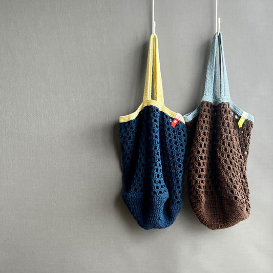 キット リネンラミーコットンのネットバッグ glitt-11 星野真美デザイン 【KN】 編み物キット 手編みキット バッグ