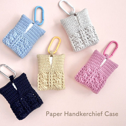 キット ペーパーハンカチケース glitt-30 星野真美デザイン【KN】 編み物キット 手編みキット