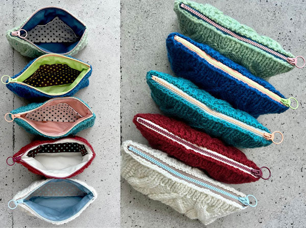 ニットポーチ glitt-33 星野真美デザイン 【KN】 編み物キット 手編み