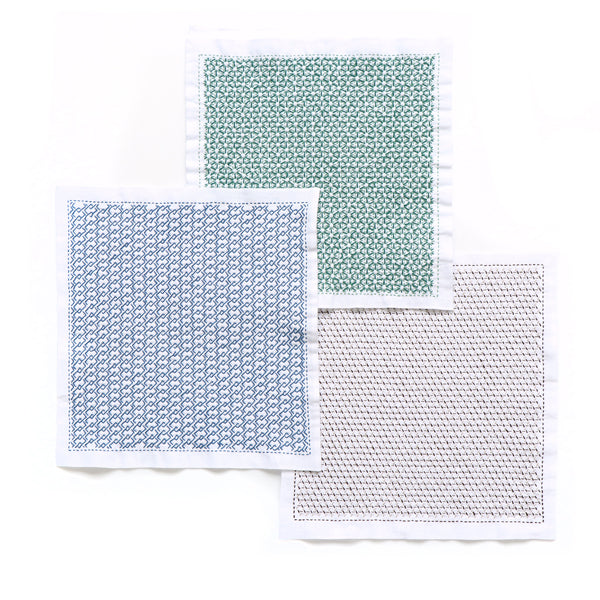 花ふきん 布パック 吉原つなぎ Yoshihara-Yunagi H1148 （布地：白） オリムパス 【KY】 Olympus 刺し子 手芸 手づくり