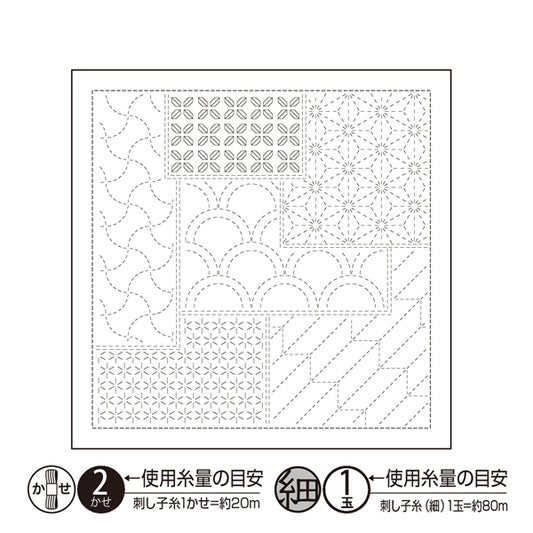 花ふきん 布パック 千代紙 Chiyogami H1145 （布地：白） オリムパス 【KY】 Olympus 刺し子 手芸 手づくり