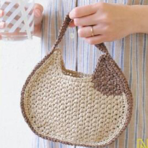 ねこバッグ エコアンダリヤ １本どり 小 キット ハマナカ 【KN】 手編み 編み物キット 編み物バッグ