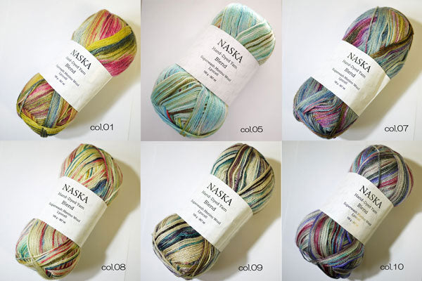 NASKA （ナスカ）毛糸 内藤商事 Hand-Dyed Yarn Blend（ハンドダイ 