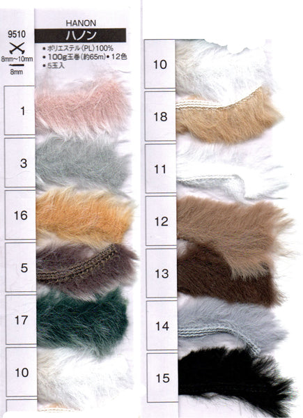 ハノン hanon【KN】サンオリーブ 毛糸 100g大玉 ファーヤーン