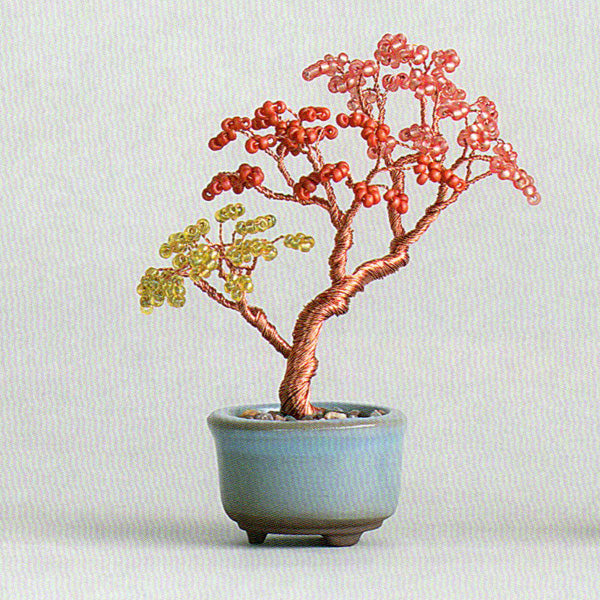 ミユキ nejitte beads BONSAI キット 紅葉 Maple HCA30//4 【KN】ねじって作るビーズ盆栽セット