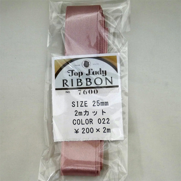 在庫限り Top Lady BIBBON 7600 col.22 25mm 2m 清原 【KN】 リボン