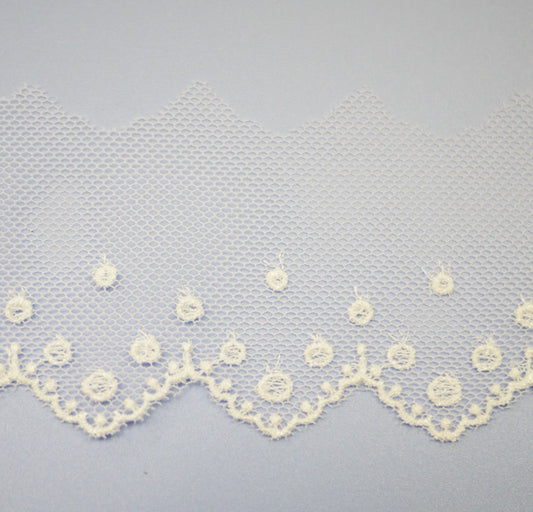 在庫処分 チュールレース No.17200 約2m 【KN】 レース 手芸 手芸用レース