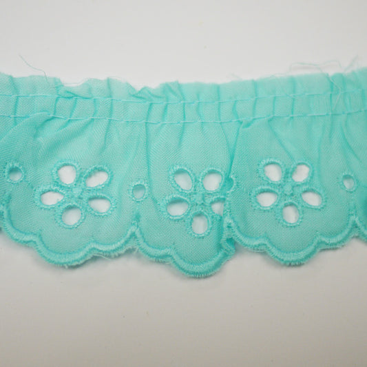 在庫処分 綿フリルレース No.6805T col.44 約2m 【KN】 レース 手芸 手芸用レース