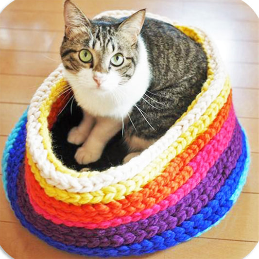 キット Cat house ねこうおうちレインボーキット パピー 3F【KN】 手編みキット 編み物キット