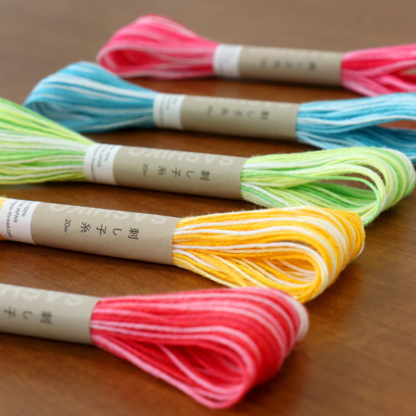 新色 刺し子糸 ボカシ・ミックス 20m オリムパス【KY】 刺し子 刺しゅう さしこ