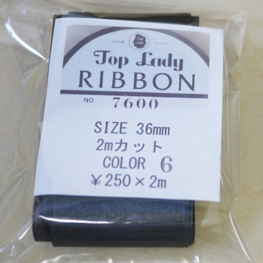在庫限り Top Lady RIBBON 7600 col.6 36mm 2m 清原 【KN】 リボン 両面サテン