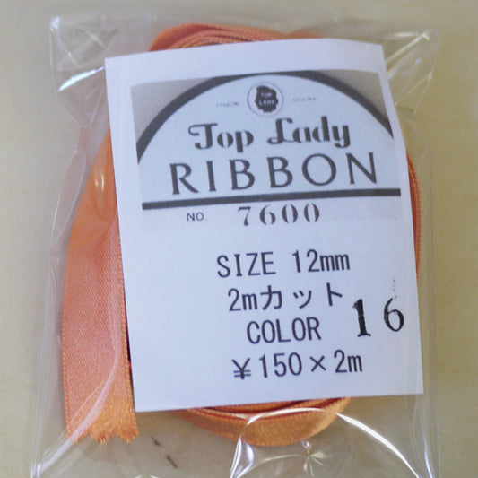 在庫限り Top Lady RIBBON 7600 col.16 12mm 2m 清原 【KN】 リボン