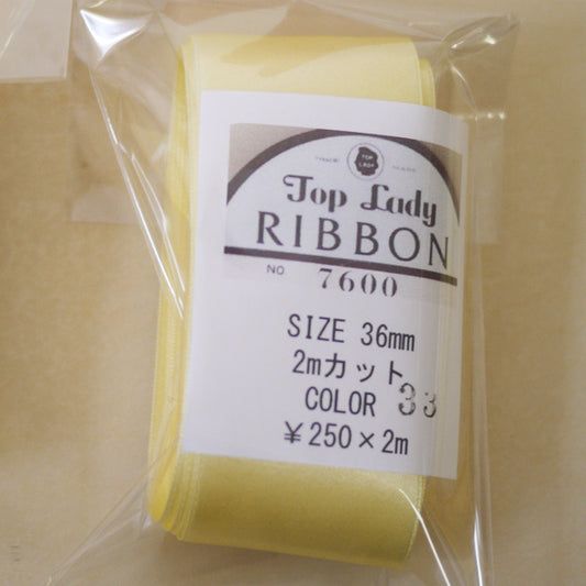 在庫限り Top Lady RIBBON 7600 col.33 36mm 2m 清原 【KN】 リボン 両面サテン