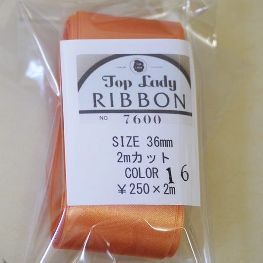 在庫限り Top Lady RIBBON 7600 col.16 36mm 2m 清原 【KN】 リボン