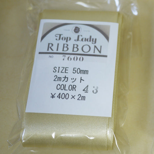 在庫限り Top Lady RIBBON 7600 col.43 50mm 2m 清原 【KN】 リボン 両面サテン