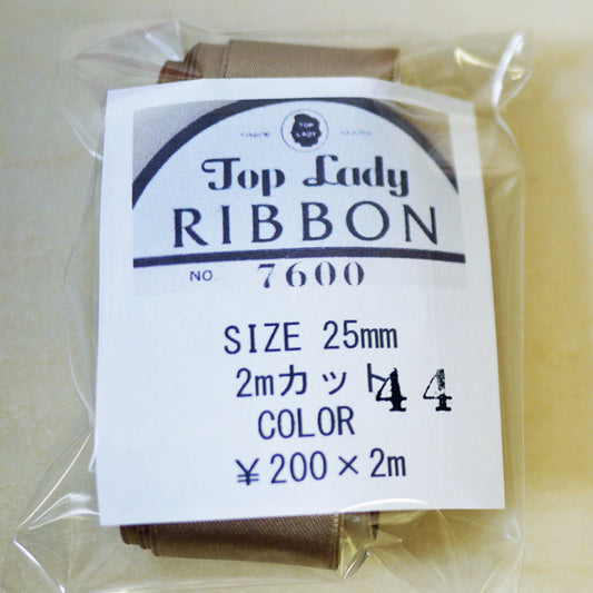在庫限り Top Lady RIBBON 7600 col.44 25mm 2m 清原 【KN】 リボン 両面サテン