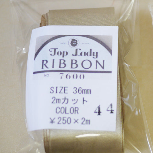 在庫限り Top Lady RIBBON 7600 col.44 36mm 2m 清原 【KN】 リボン 両面サテン