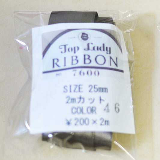 在庫限り Top Lady RIBBON 7600 col.46 25mm 2m 清原 【KN】 リボン 両面サテン