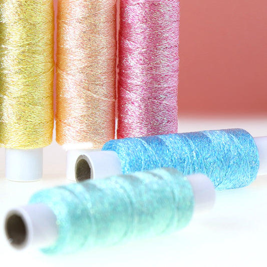 手芸用 ラメ糸 クリア 50m オリムパス 【KY】 手まりやタッセルに最適 刺しゅう糸 刺繍糸