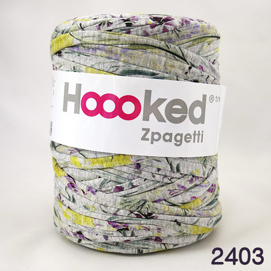 DMC ズパゲッティ Hooked Zpagetti 2403 グレー 柄 【KN】 超 極太 Tshirtヤーン Tシャツヤーン