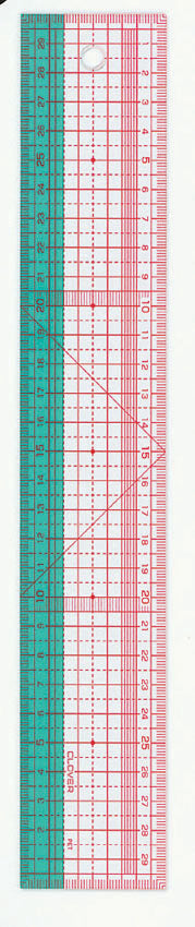 方眼定規 30cm 25-053  クロバー 【KY】: ソーイング用品 clover 定規
