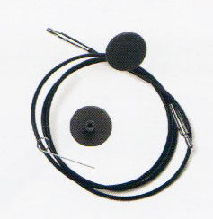 ニットプロ 付け替え式 輪針用ケーブル（黒）100cm用 10523 【KN】 編み物 手あみ