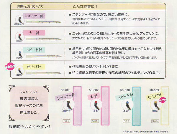 フェルトパンチャー替針 仕上げ針 clo58-609 クロバー 【KY】