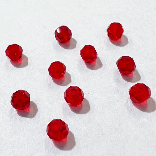 【在庫大特価】高品質ガラスカットビーズ ダイヤ型 3mm ライトシャム 10個入り【KN】:クリスタルガラス アクセサリー ビーズ手芸