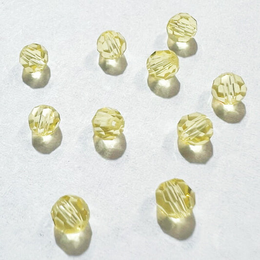 【在庫大特価】高品質ガラスカットビーズ ダイヤ型 4mm ジョンキル 10個入り【KN】:クリスタルガラス アクセサリー ビーズ手芸