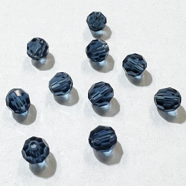 【在庫大特価】高品質ガラスカットビーズ ダイヤ型 4mm モンタナ 10個入り【KN】:クリスタルガラス アクセサリー ビーズ手芸