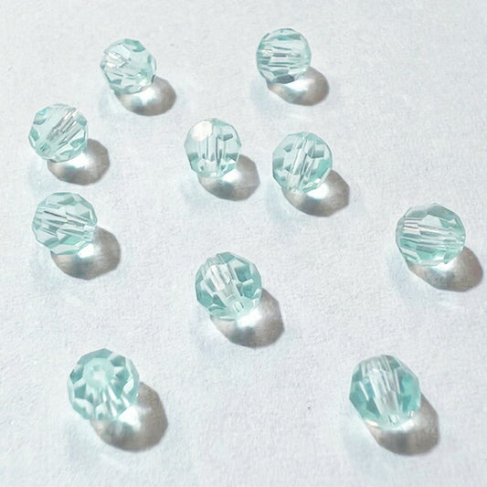 【在庫大特価】高品質ガラスカットビーズ ダイヤ型 4mm ライトアゾレ 10個入り【KN】:クリスタルガラス アクセサリー ビーズ手芸