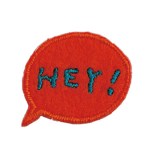 ワッペン 刺しゅうステッカー HEY! 01-8680 col.101 横田 【KY】 シール   刺繍 Embroidery sticker