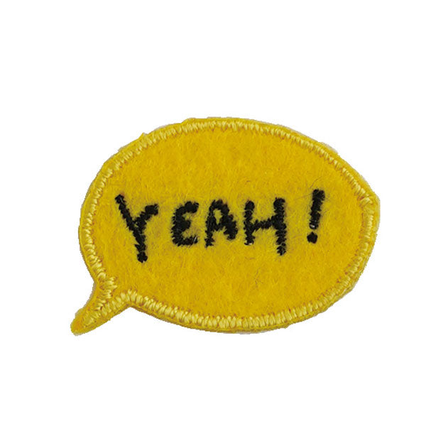 ワッペン 刺しゅうステッカー YEAH! 01-8680 col.103 横田 【KY】 シール   刺繍 Embroidery sticker