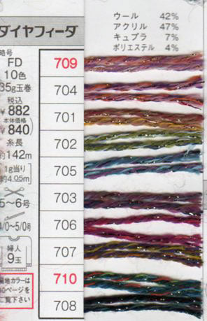【処分品】ダイヤモンド毛糸 フィーダ 4H 【KN】 1809 毛糸 編み物 セーター ベスト マフラー スヌード  特価 手編み