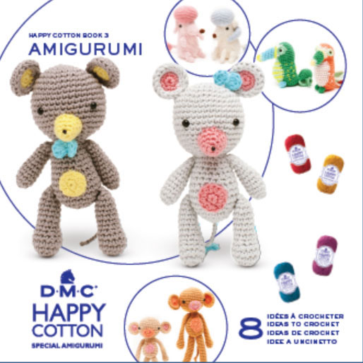 ミニブック HAPPY COTTON BOOK 3 AMIGURUMI  15694/22 DMC 【KN】 ハッピーコットン 編みぐるみ 編み物本