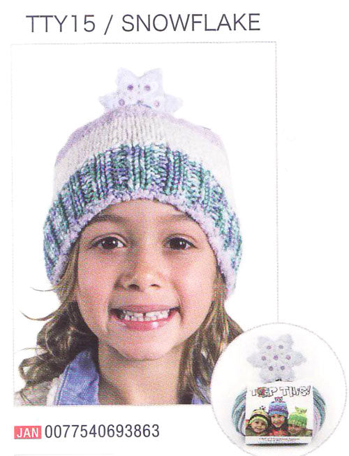 【処分特価】 DMC TOP THIS! Snowflake スノーフレーク (TTY15SF) 【KN】 ぬいぐるみ付き 帽子用毛糸 ニット帽 キット 雪の結晶