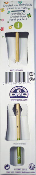 DMC ハンドメイドかぎ針（並太用4mm） U1788/4 【KN】 Handmade Bamboo Crochet Hook かぎ針