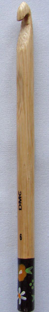 DMC ハンドメイドかぎ針（超極太用9mm） U1788/9 【KN】 Handmade Bamboo Crochet Hook かぎ針 ジャンボ 9mm
