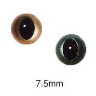 キャッツアイ 7.5mm 2個入 ハマナカ 【KY】 あみぐるみEYE 編みぐるみ 目玉 手芸 キャットアイ 猫目