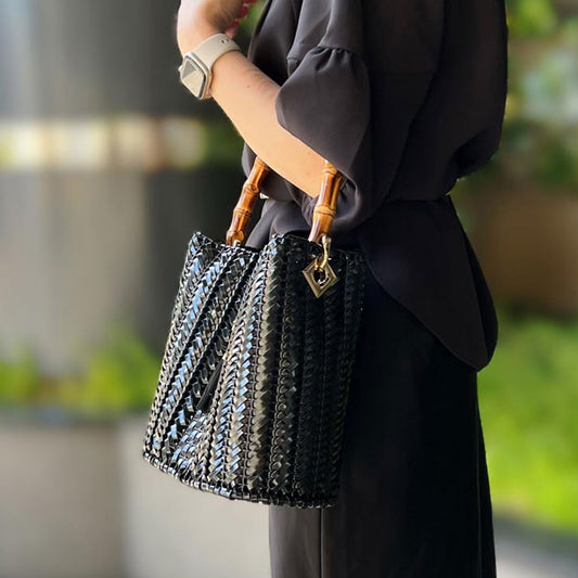 キット トートバッグ ミオ ブラック 40914 東京交易 【KN】 ハワイアンコード（イロハコード） バンブー ハンドバッグ