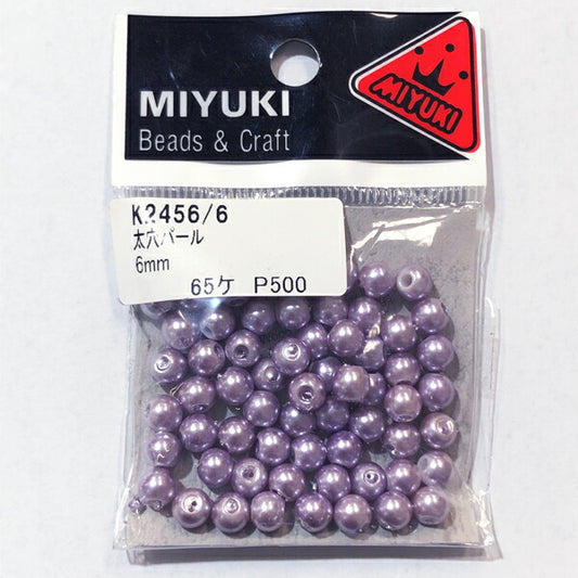 【店頭在庫品】太穴パール k2456 (ライラック) LH6mm 【KN】: