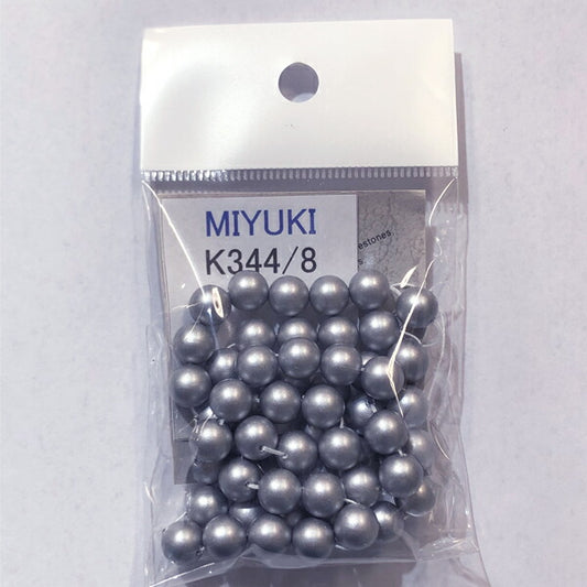 【店頭特価】ミユキ 丸パール  k344 (エナ銀) 8mm 【KN】: ハンドメイド ビーズ 資材 材料 アクセサリー