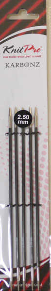 ニットプロ KARBONZ カーボンズ 5本針 15cm 2.50mm （41107） 【KN】 棒針 編み針 編み物 2.5mm