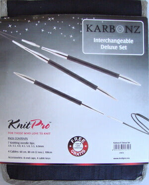 ニットプロ KARBONZ カーボンズ 付け替え式 輪針 デラックスセット 41613 【KN】 輪針セット 編み針 編み物