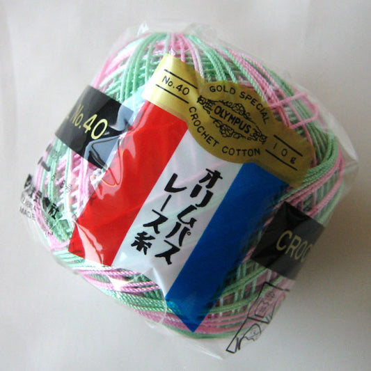金票 #40 レース糸 ミックス 10g オリムパス 【KY】 40番 サマーヤーン 春夏 毛糸 編み物 レース編み