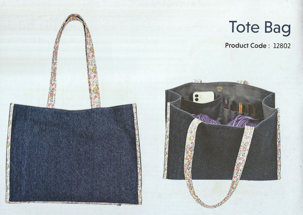 トートバッグ 収納ファブリックケース Tote Bag 12812ニットプロ【KN】Snug Collection (Purple Tweed + Felt) 編み物 手あみ