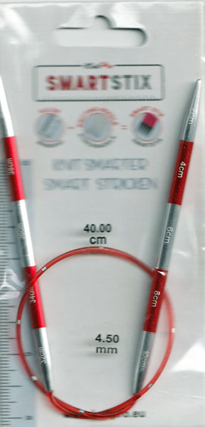 ニットプロ Smartstix 輪針 40cm 4.50mm 42050【KN】 編み物 手あみ