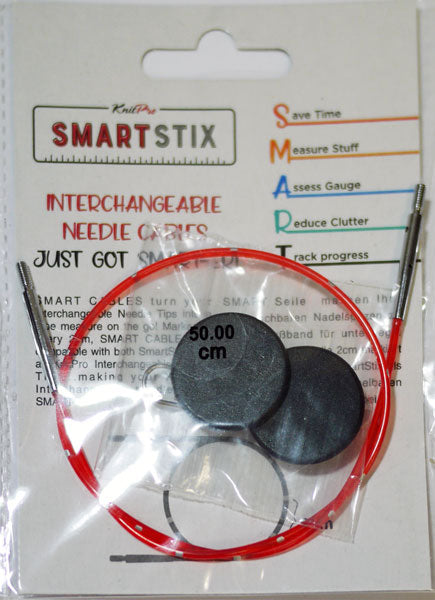 Smart Stix 付け替え 式輪針用 レッドケーブル 50cm用 42172 ニットプロ 【KN】 編み物 棒針 輪針