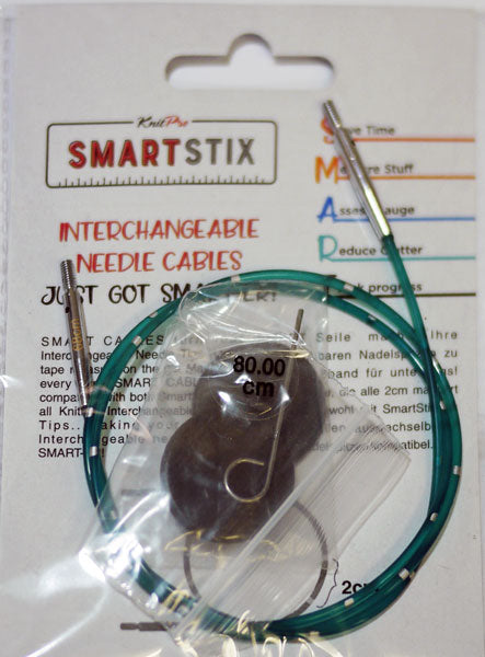Smart Stix 付け替え 式輪針用 グリーンケーブル 80cm用 42174 ニットプロ 【KN】 編み物 棒針 輪針