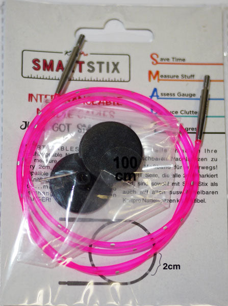 Smart Stix 付け替え 式輪針用 ピンクケーブル 100cm用 42175 ニットプロ 【KN】 編み物 棒針 輪針